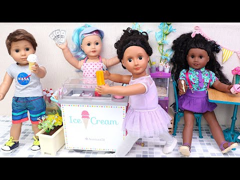 AG Doll Cleaning Routine with Laundry - Play Dolls chores for kids