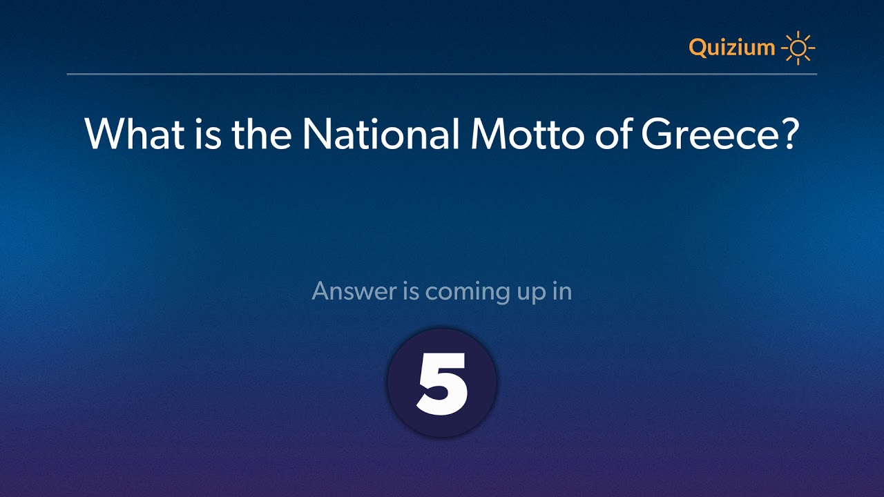 What is the National Motto of Greece? Greece Quiz YouTube