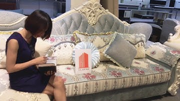 SOFA GÓC  GIƯỜNG TÂN CỔ ĐIỂN KẾT HỢP GIƯỜNG NGỦ MÀU XANH-MANG TÀI LỘC CHO GIA CHỦ MỆNH THỦY