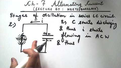 XII || Ch-7 || Part - 12 || LC oscillations (Qualitative treatment only) || Alternating Current