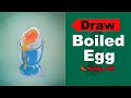 🥚 how to draw boiled egg step by step for beginner