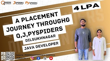 A Placement Journey Through Q,J,PySpiders Dilsukhnagar | 4 LPA | Java Developer |