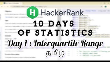 HackerRank Day 1: Interquartile Range | Python | Tamil
