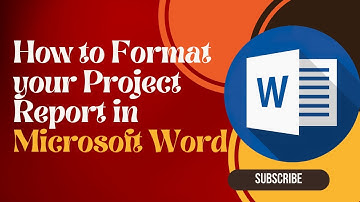 How to Format Project Report in Microsoft Word.