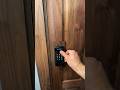 This secure door opens itself when it reads my fingerprint.  #mancave #woodworking