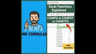 Excel Functions Explained: COUNTA vs COUNTIF vs COUNTIFS with Examples | Excel Tutorial