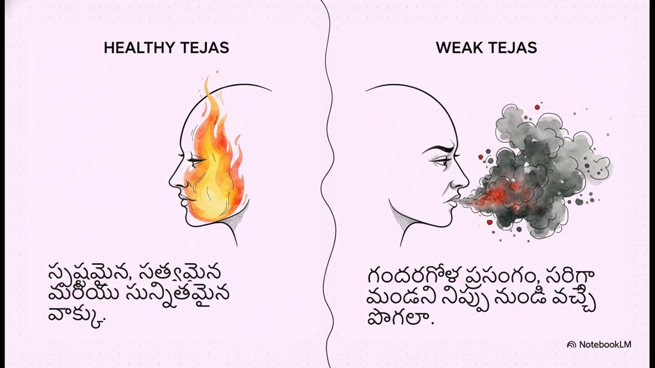 తేజస్ అంటే ఏమిటి? – వాక్కు మరియు బుద్ధిని ప్రభావితం చేసే ఆధ్యాత్మిక శక్తి ఎలా అభివృద్ధి చేసుకోవాలి? 