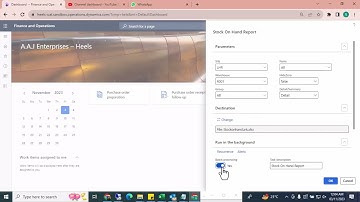 Stock on Hand Report download using the batch jobs