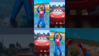 Monster Car Eater Lightning Mcqueen Vs Gta V Spiderman ,Coffin Dance Song Cover.