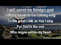 I will serve no foreign god