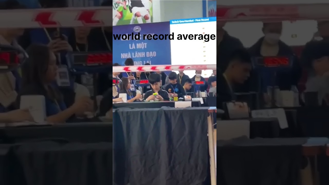 Yiheng Wang world record average of 4.76 solve 4 (4.99)