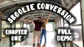 Our Skoolie Demo – Complete Interior Demolition – School Bus Conversion Chapter One