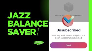Jazz Services Unsubscribe Code | Jazz All Service Unsub Code | Jazz Balance Save Code