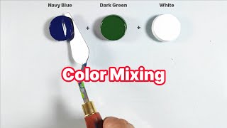 Guess the final color 🎨| Satisfying video | Art video | Color mixing video| Mix Blue | Green | White