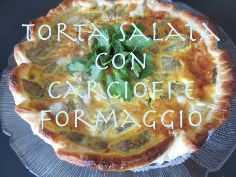 Savory pie with artichokes and cheese