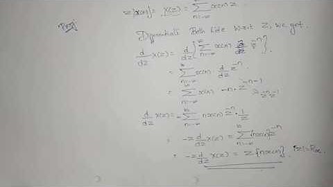 M5L15 - To Prove Multiplication by Ramp Property of Z Transform