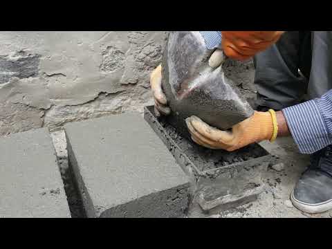 How to make blocks with concrete and cement easily - YouTube