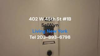 402 W 45th St #1B    “Cozy Large Studio in Hells Kitchen”