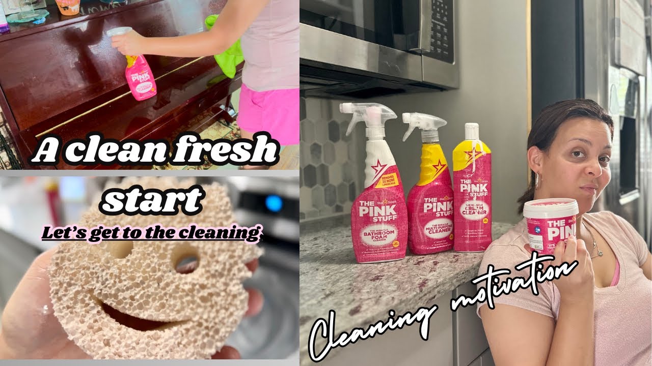 CLEANING WITH THE PINK STUFF, SCRUBBER REVIEW EXTREME CLEANING MOTIVATION