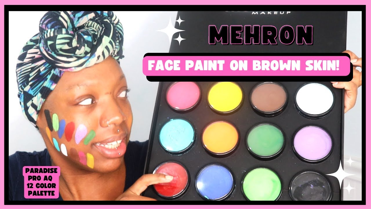 Swatching the Mehron Paradise Makeup AQ ProPalette - 12 Colors on