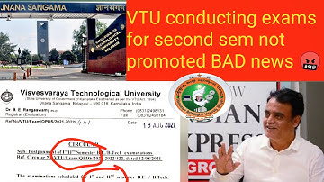 VTU BE exams are not promoted ||VTU  conducting exams for 1st and 2nd sem students