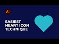 Learn how to create heart icon the easiest way (2 minutes)