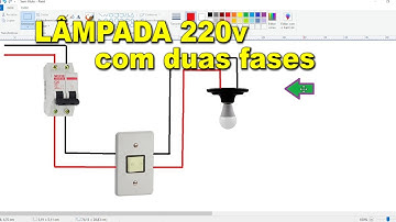 Ligação de LÂMPADA 220v com duas fases