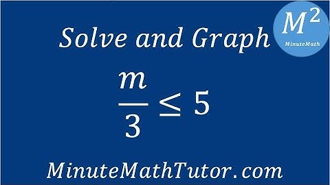 Solve and Graph m/3≤5