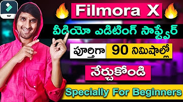 Filmora X Full Tutorial in Telugu For Beginners | Learn Video Editing | Alternate Premiere Pro CC