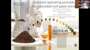 Webinar on the implementation of the standard operating procedure for saturated soil paste extract