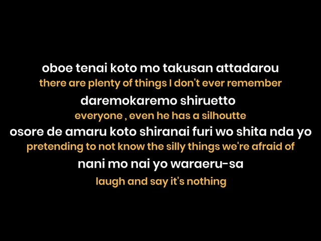 KANA-BOON - Silhoutte ( full lyrics + English translation ) class=