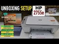 Hp deskjet 2755e setup unboxing install setup ink copy test wireless setup win 10  scanning