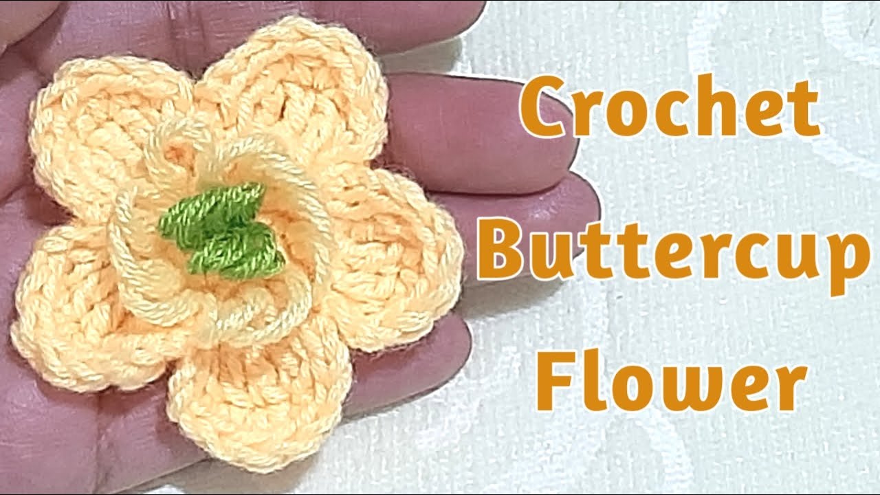 HOW TO MAKE CROCHET BUTTERCUP FLOWER - YouTube