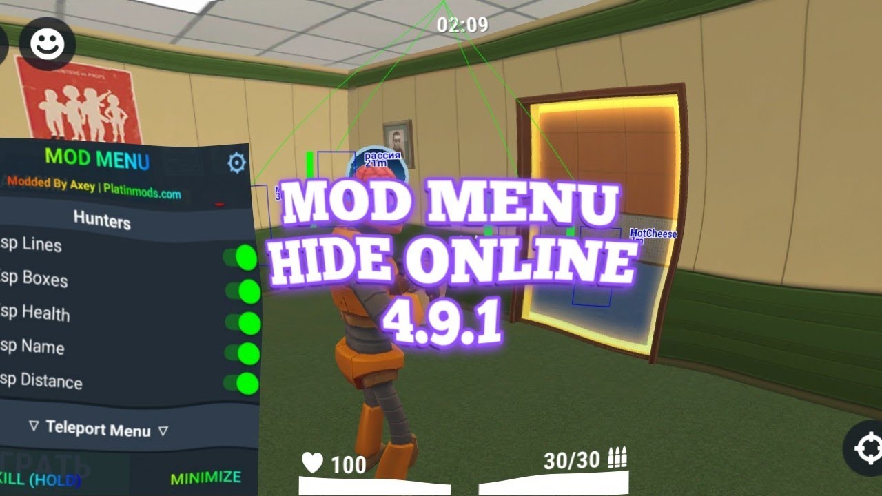 ✓MOD MENU HIDE ONLINE / 4.9.1 / ESP /✓ 