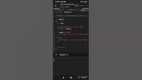 Program to find whether given no. is even or odd || #c language