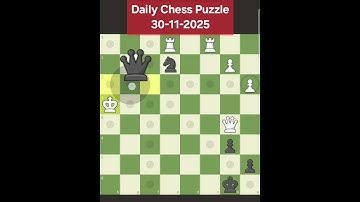 Daily Chess Puzzle Solution from chess.com 30-11-2025. Find the Checkmate. Black to Win.