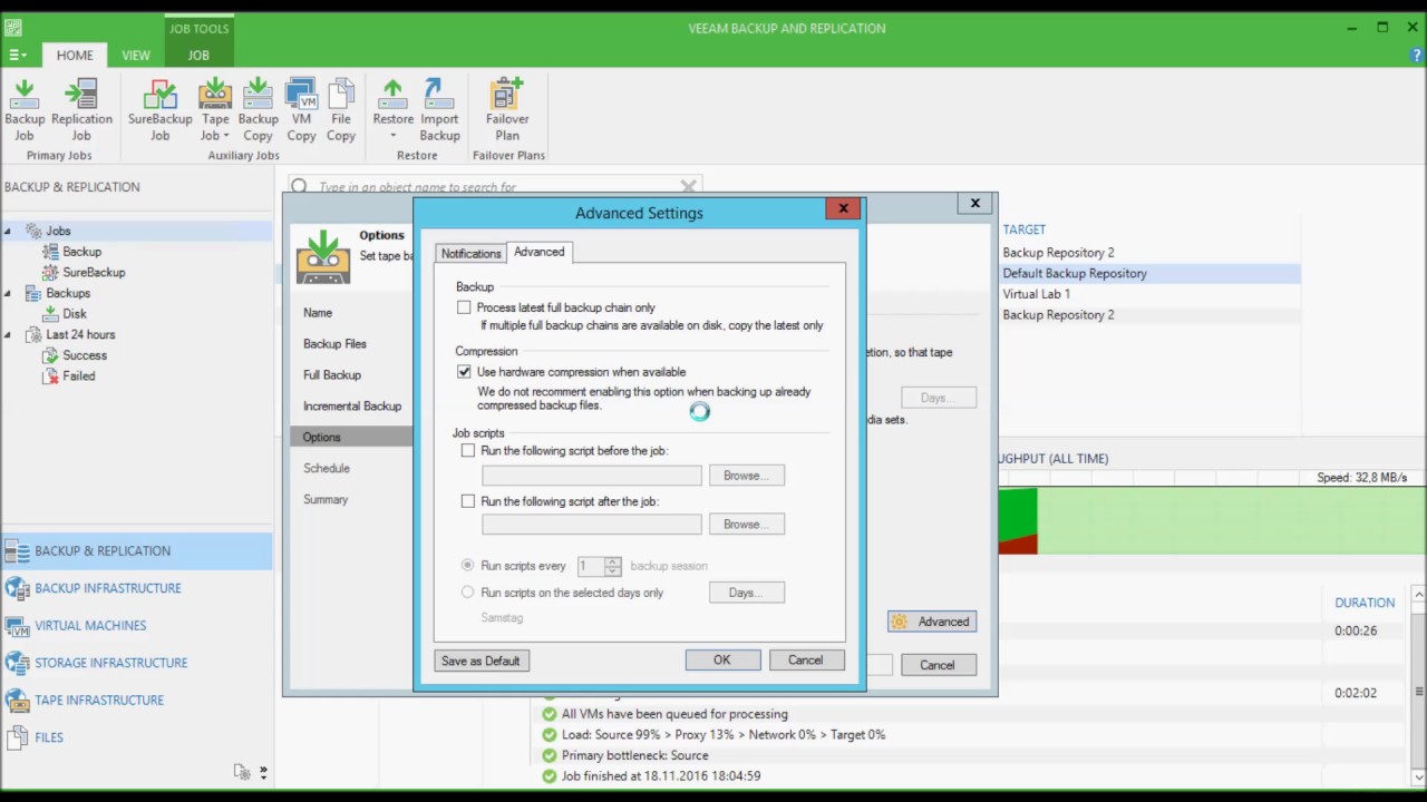 New Veeam Backup \u0026 Replication Backupjob für Tape-Sicherung