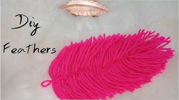 How To make / DIY Feathers out of yarn
