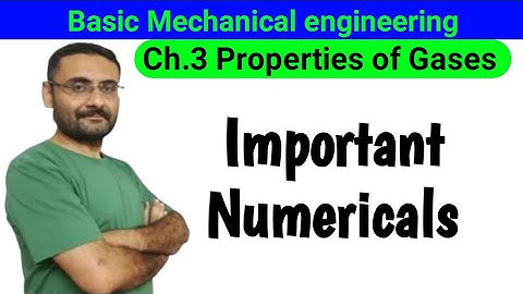 Numericals | Important | Properties of Gases | BME | 1st Year