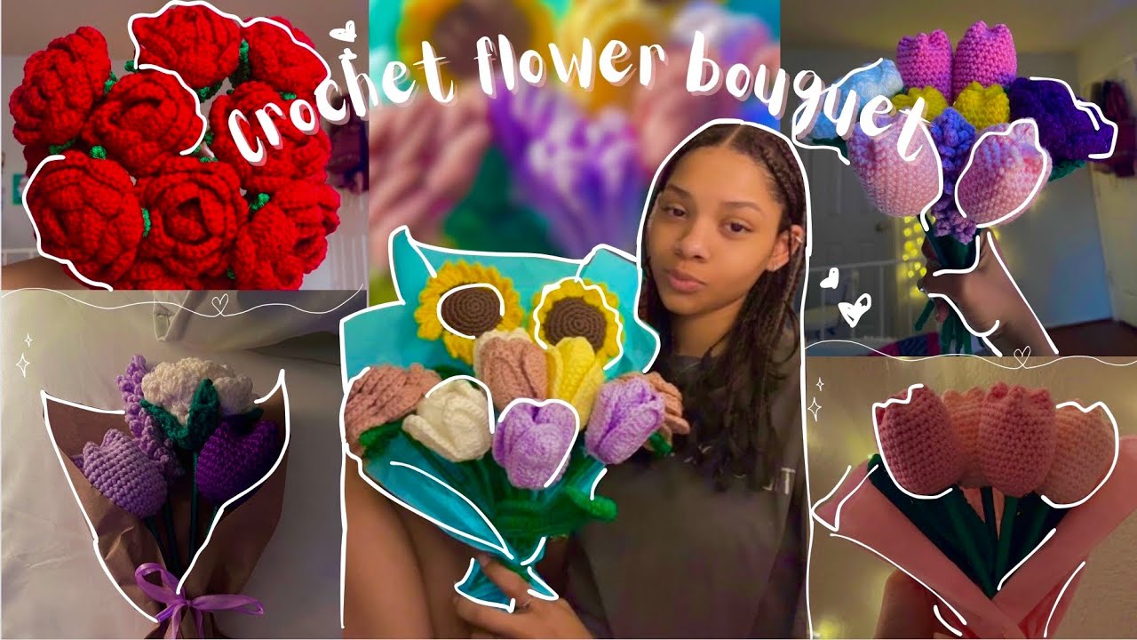 Make Your Own Crochet Flower Bouquet Kit By Ace Of Wands