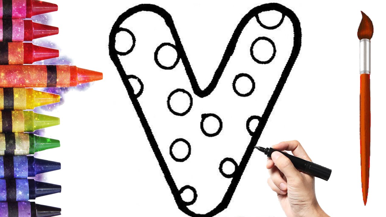 Preschool Learning Videos Alphabet Coloring Letter 'V Educational Videos for Kids #alphabet