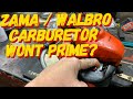 ZAMA OR WALBRO CARBURETOR WONT PRIME? THEN YOU NEED TO WATCH THIS!!