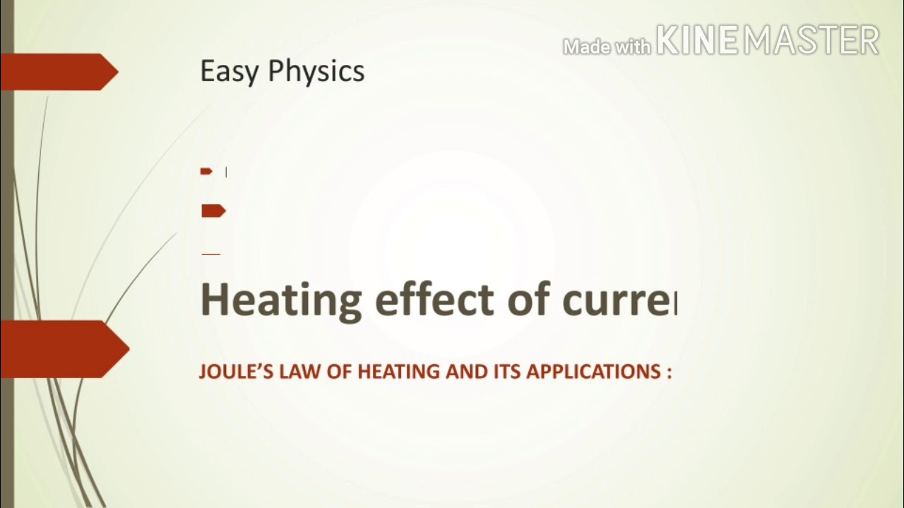 Heating effect of currentJoule's law and its applicarions YouTube