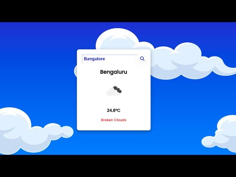 🌧️Weather App Using HTML, CSS, JavaScript, and API Call | API Projects | Becodewala