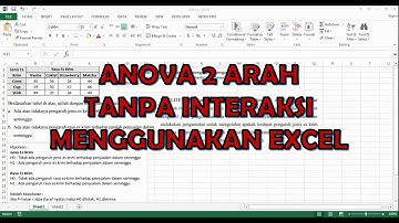 Anova 2 Arah Tanpa Interaksi Menggunakan Excel