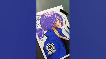 future trunks 🤯 colour drawing ✍️ #shorts #dragonballz