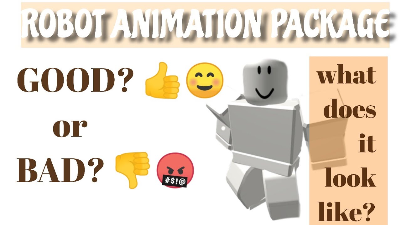 Buying The Robot Animation Package Felicia Yee Youtube - roblox robot animation