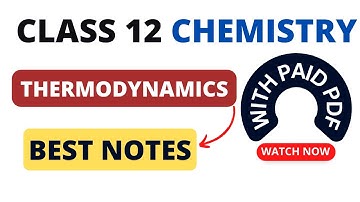 Class 12 Thermodynamics Notes | Handwritten | Chemistry