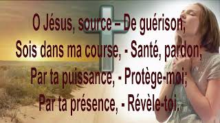 Video thumbnail of "Jesus doux maitre regne sur moi(143 Chant D`esperance Francais) Lyrics Instrumental By Sunvery Music"