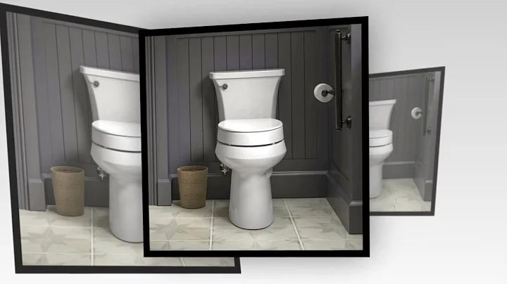 Hyten Elevated Quiet-Close Elongated toilet seat, White